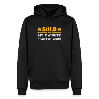 Sold Immobilienkauffrau Immobilienkaufmann - Männer Premium Bio Hoodie - Schwarz - Vorne - Nico (187cm)