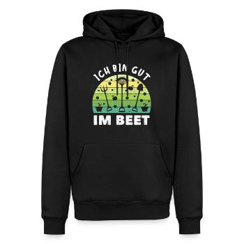 Gärtner Ich Bin Gut Im Beet - Männer Premium Bio Hoodie - Schwarz - Vorne - Nico (187cm)