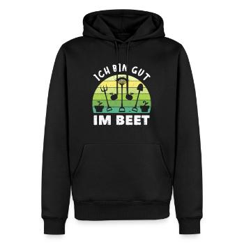 Gärtner Ich Bin Gut Im Beet - Männer Premium Bio Hoodie - Schwarz - Vorne - Nico (187cm)