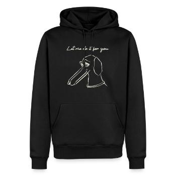 Barsoi Hund Borzoi Hund Let Me Do It For You - Männer Premium Bio Hoodie - Schwarz - Vorne - Nico (187cm)