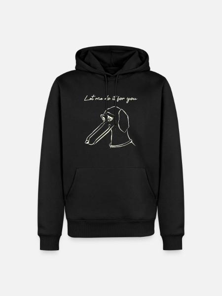 Borzoi Dog Borzoi Dog Let Me Do It For You - Men’s Premium Organic Hoodie - black