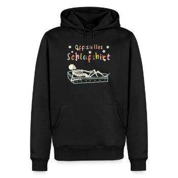 Skelett Offizielles Schlafshirt - Männer Premium Bio Hoodie - Schwarz - Vorne - Nico (187cm)