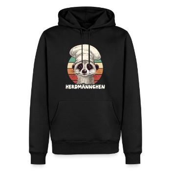 Herdmännchen Erdmännchen Koch - Männer Premium Bio Hoodie - Schwarz - Vorne - Nico (187cm)