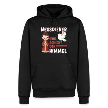Ministrant Messdiener Mich Schickt Der Himmel - Männer Premium Bio Hoodie - Schwarz - Vorne - Nico (187cm)