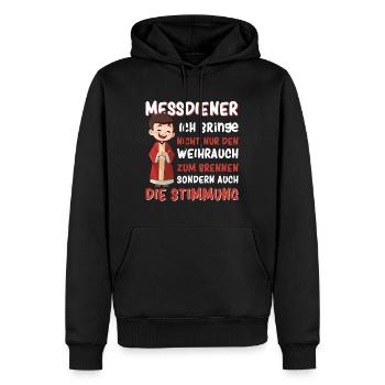 Messdiener Ministrant - Männer Premium Bio Hoodie - Schwarz - Vorne - Nico (187cm)