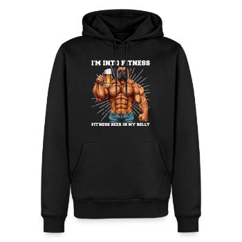 Bodybuilder Gym Beer | Yes I'm into Fitness - Men’s Premium Organic Hoodie - black - Front - Nico (187cm)