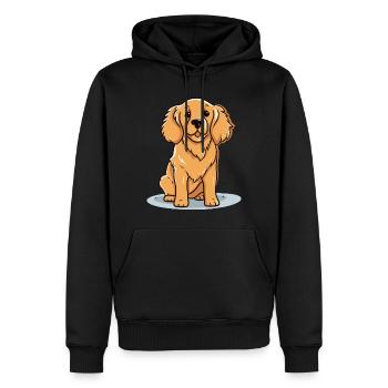 Niedliches Hundedesign für Hundebesitzer - Männer Premium Bio Hoodie - Schwarz - Vorne - Nico (187cm)