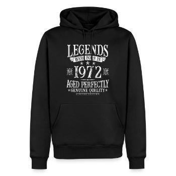 Né en 1972 Legends Cadeau d’anniversaire - Sweat à capuche Premium bio Homme - noir - Devant - Nico (187cm)