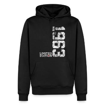 63RD BIRTHDAY 63 YEARS LIMITED EDITION 1963 - Men’s Premium Organic Hoodie - black - Front - Nico (187cm)