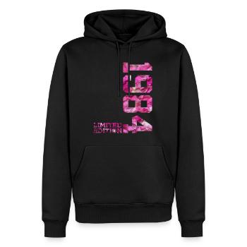 ÉDITION LIMITÉE 1984 PINK 42E ANNIVERSAIRE - Sweat à capuche Premium bio Homme - noir - Devant - Nico (187cm)