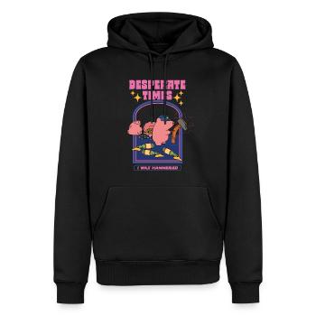 Desperate Times - I Was Hammered - Men’s Premium Organic Hoodie - black - Front - Nico (187cm)