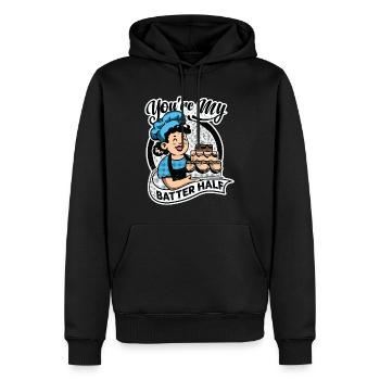 You’re My Batter Half - Gâteau - Cuisson - Boulanger - Sweat à capuche Premium bio Homme - noir - Devant - Nico (187cm)