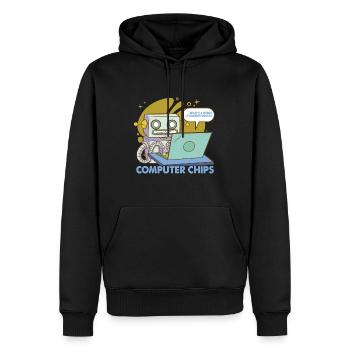 What's A Robot Favorite Snack? Lustige Papa-Witze - Männer Premium Bio Hoodie - Schwarz - Vorne - Nico (187cm)
