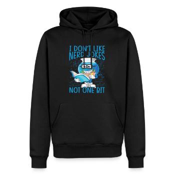 I Don't Like Nerd Jokes, Not One Bit - Science - Men’s Premium Organic Hoodie - black - Front - Nico (187cm)