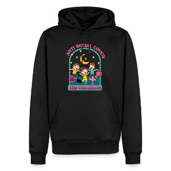 Anti Social Coven - Gardez vos distances - Sorcières - Sweat à capuche Premium bio Homme - noir - Devant - Nico (187cm)