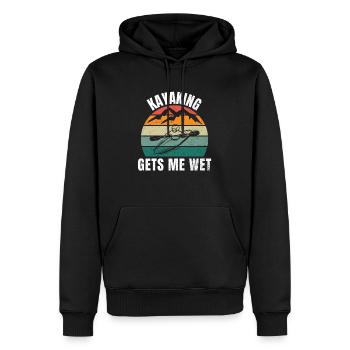 Kajak Geschenkidee Kanu Paddeln Kajakfahren - Männer Premium Bio Hoodie - Schwarz - Vorne - Nico (187cm)
