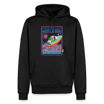 Cosmic Bumper - Infinite Space - T-Wreck In Place - Men’s Premium Organic Hoodie - black - Front - Nico (187cm)