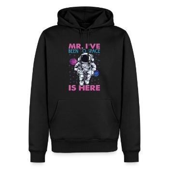 Mr. I've Been To Space Is Here - Astronaut Jokes - Men’s Premium Organic Hoodie - black - Front - Nico (187cm)