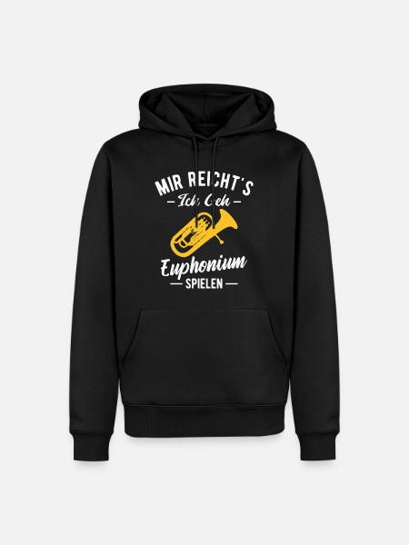 Orchester Horn Musiker Euphonium Blasmusik - Männer Premium Bio Hoodie - Schwarz