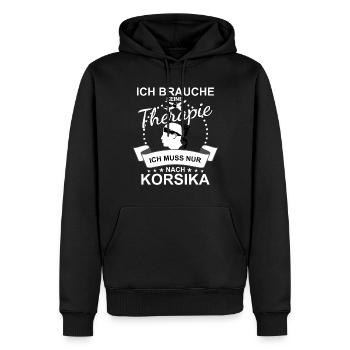 Korsika Flagge Korsika Fahne Corsica Korsischen - Männer Premium Bio Hoodie - Schwarz - Vorne - Nico (187cm)
