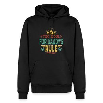 Too Cool For Daddy's Rule - Funny Baby - Männer Premium Bio Hoodie - Schwarz - Vorne - Nico (187cm)