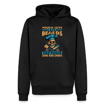 Tough Guys Have Beards Tattoos And Are Chefs - Männer Premium Bio Hoodie - Schwarz - Vorne - Nico (187cm)