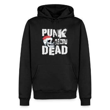 Punk Is Not Dead - Logo Star - Grunge Gothique - Con - Sweat à capuche Premium bio Homme - noir - Devant - Nico (187cm)