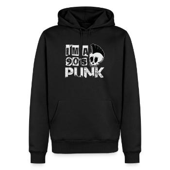 I'm A 90's Punk - Gothic - Concert - Nineties - Re - Männer Premium Bio Hoodie - Schwarz - Vorne - Nico (187cm)