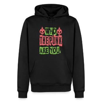 Qui êtes-vous le punk ? - Gothique - Gothique - Concert - Sweat à capuche Premium bio Homme - noir - Devant - Nico (187cm)