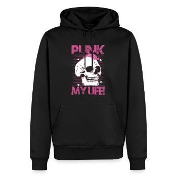 Punk Ma Vie! - Gothique - Gothique - Concert - Drôle - Sweat à capuche Premium bio Homme - noir - Devant - Nico (187cm)