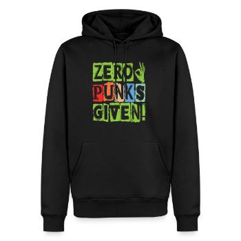 Zero Punks Given! - Gothic - Goth - Concert - Funn - Men’s Premium Organic Hoodie - black - Front - Nico (187cm)