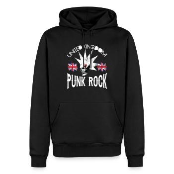 UK - United Kingdom Punkrock - Punk Rock - Männer Premium Bio Hoodie - Schwarz - Vorne - Nico (187cm)