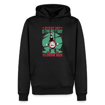 Everyday Is The Best Day To Drink Beer - Bar - Pub - Männer Premium Bio Hoodie - Schwarz - Vorne - Nico (187cm)