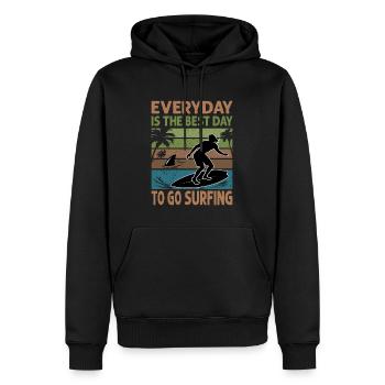 Everyday Is The Best Day To Go Surfing - Surf - Su - Men’s Premium Organic Hoodie - black - Front - Nico (187cm)