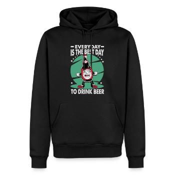 Everyday Is The Best Day To Drink Beer - Bar - Pub - Männer Premium Bio Hoodie - Schwarz - Vorne - Nico (187cm)