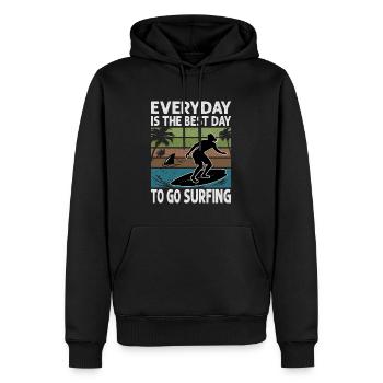 Everyday Is The Best Day To Go Surfing - Surf - Su - Men’s Premium Organic Hoodie - black - Front - Nico (187cm)