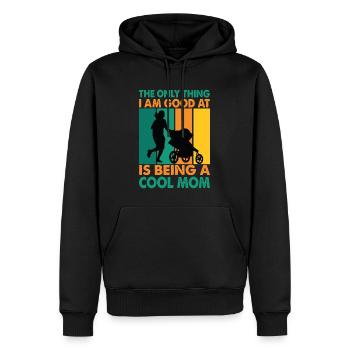 The Only Thing I Am Good At Is Being A Cool Mom - - Männer Premium Bio Hoodie - Schwarz - Vorne - Nico (187cm)