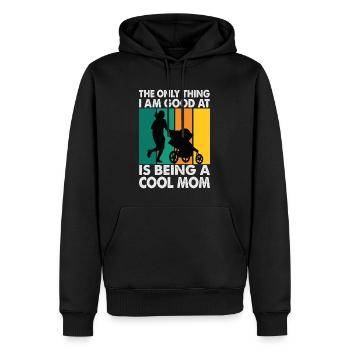 The Only Thing I Am Good At Is Being A Cool Mom - - Men’s Premium Organic Hoodie - black - Front - Nico (187cm)