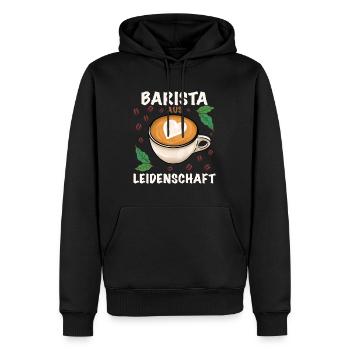 Barista Kaffee Beruf - Männer Premium Bio Hoodie - Schwarz - Vorne - Nico (187cm)