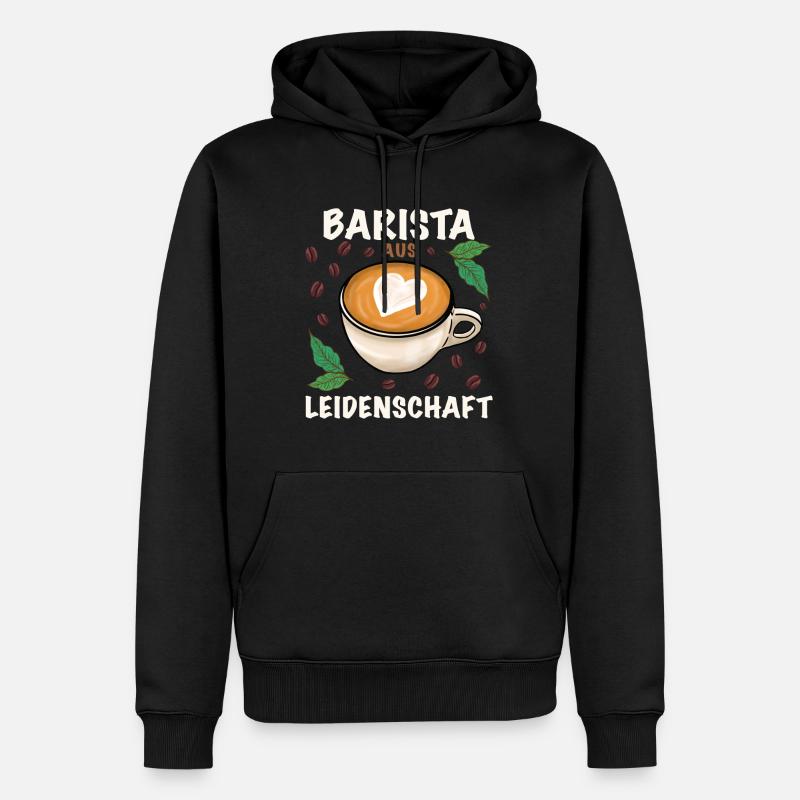 Barista Kaffee Beruf - Männer Premium Bio Hoodie - Schwarz