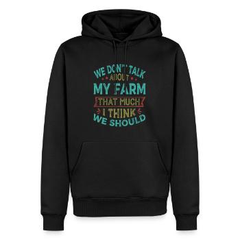 Nous ne parlons pas beaucoup de ma ferme, je pense que nous nous sommes - Sweat à capuche Premium bio Homme - noir - Devant - Nico (187cm)