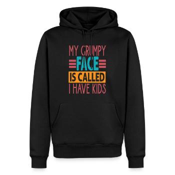 My Grumpy Face Is Called I Have Kids - Funny Paren - Men’s Premium Organic Hoodie - black - Front - Nico (187cm)