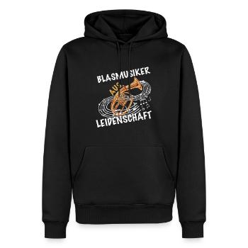 Blasmusiker aus Leidenschaft Tenor - Männer Premium Bio Hoodie - Schwarz - Vorne - Nico (187cm)