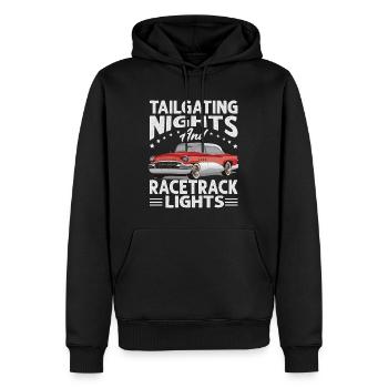Tailgating Nights And Racetrack Lights - Racing - - Men’s Premium Organic Hoodie - black - Front - Nico (187cm)