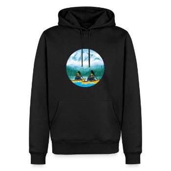 Kayak Canoë Sports nautiques Lac Kayak - Sweat à capuche Premium bio Homme - noir - Devant - Nico (187cm)