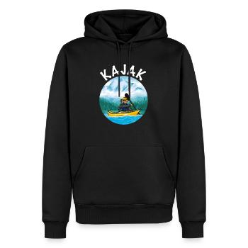 Kajak fahren - Männer Premium Bio Hoodie - Schwarz - Vorne - Nico (187cm)