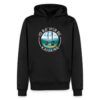 Kajak fahren als Wildwasser Kajak oder See Kajak - Männer Premium Bio Hoodie - Schwarz - Vorne - Nico (187cm)
