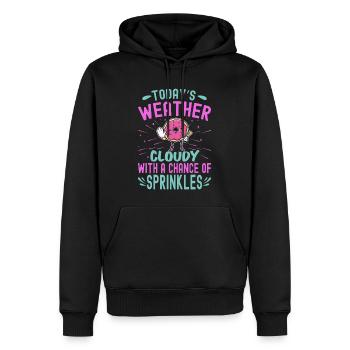 Today’s Weather Cloudy With A Chance Of Sprinkles - Männer Premium Bio Hoodie - Schwarz - Vorne - Nico (187cm)