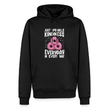 Saupoudrez simplement la gentillesse tous les jours de toutes les manières - Swe - Sweat à capuche Premium bio Homme - noir - Devant - Nico (187cm)