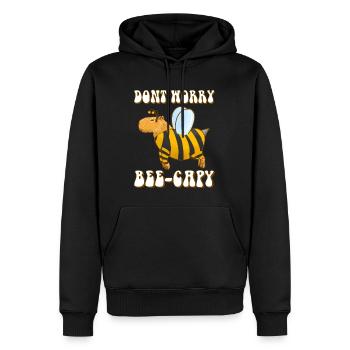 Capybara Bienen Kostüm - Männer Premium Bio Hoodie - Schwarz - Vorne - Nico (187cm)